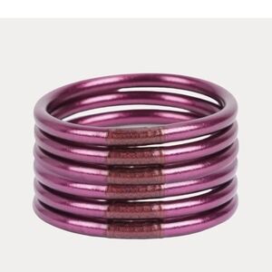 Budhagirl Purple All Weather Bangles Set of 6 Size XL